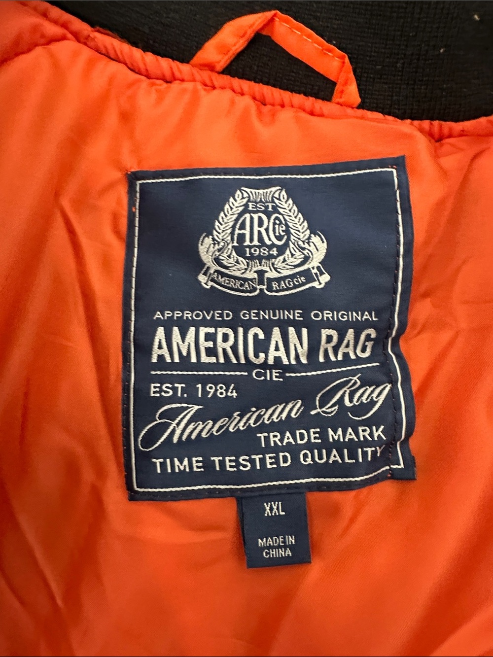 American Rag Men’s Bright Orange Puffer Jacket